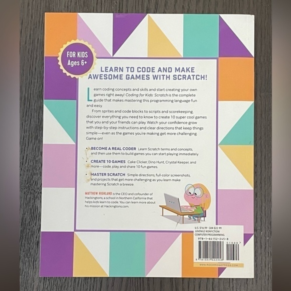 Coding For Kids Scratch Book - Picture 2 of 6